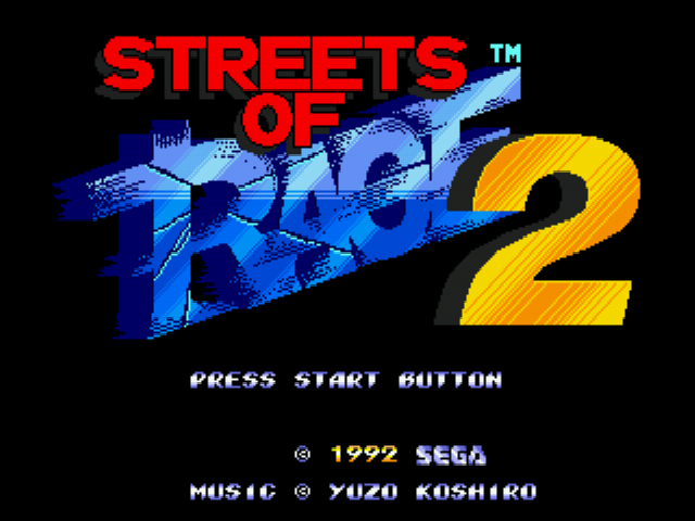 Streets of Rage 2 - DC Comics Heroes Edition Title Screen